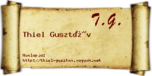 Thiel Gusztáv névjegykártya